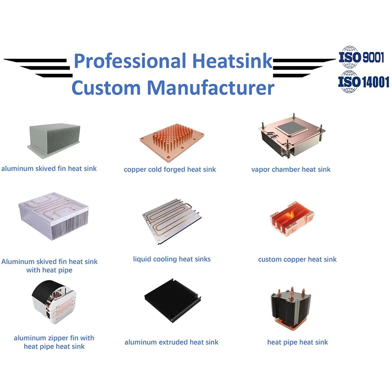 Custom Aluminum Zipper Fin Heat Pipe GPU Heatsink