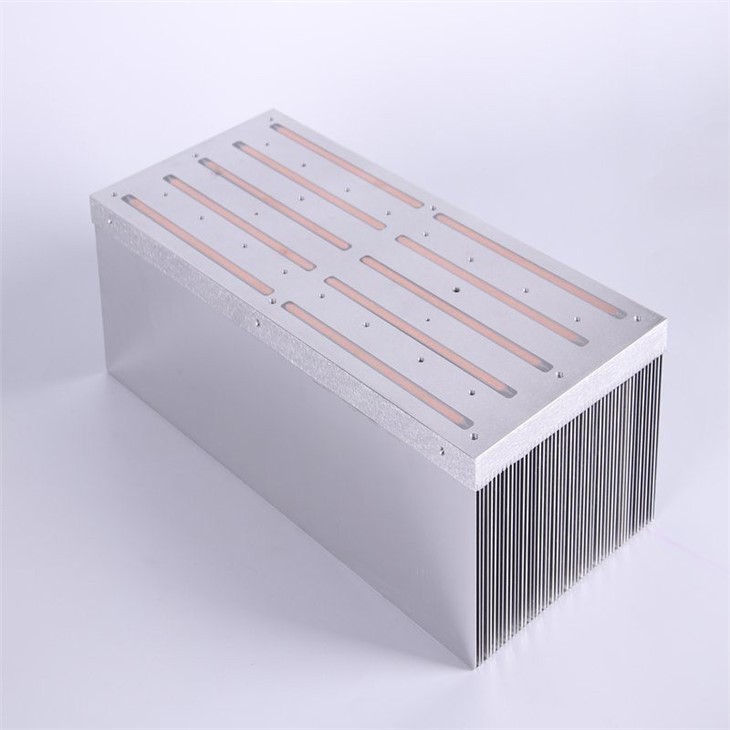 Large Aluminum Skived Fin Solar Inverter Heat Sink
